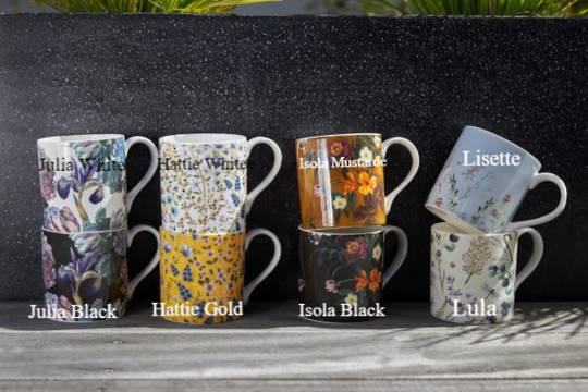 MM Linen - Hattie - Mug Sets - (Set of 4) - Gold
